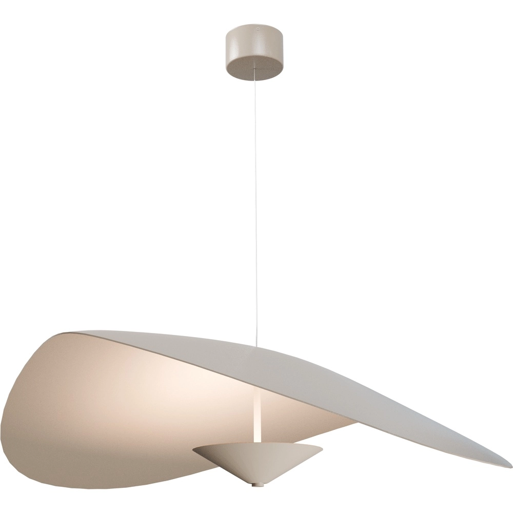 Dänische Pendellampe Lente Ø 90 cm – Sand – mit Umlenkrolle