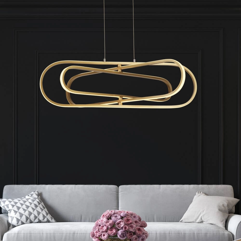 Elegante goldene Hängelampe Clip Searchlight 5053423227436