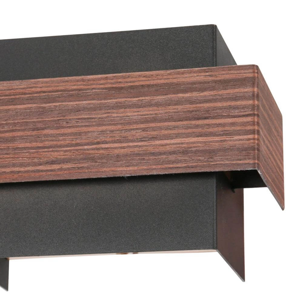 Wandleuchte Muro schwarz mit Holz M Steinhauer 8712746177756