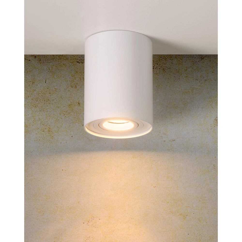 Oberflächenmontierter Deckenspot Tube weiße Ø 9,6 cm