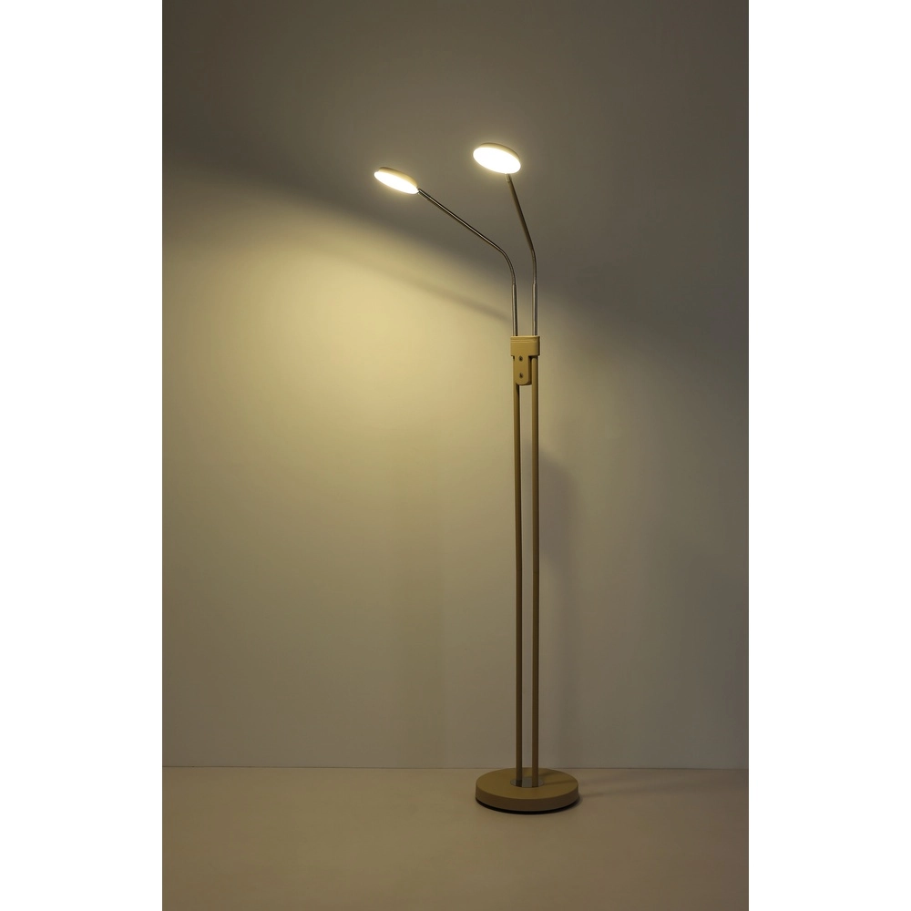 2-Licht-Leselampe Silvio Sandbraun Globo 9007371584048