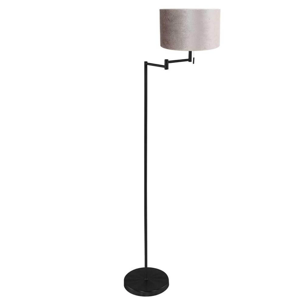 Stehlampe Bella schwarz mit silberner Kappe