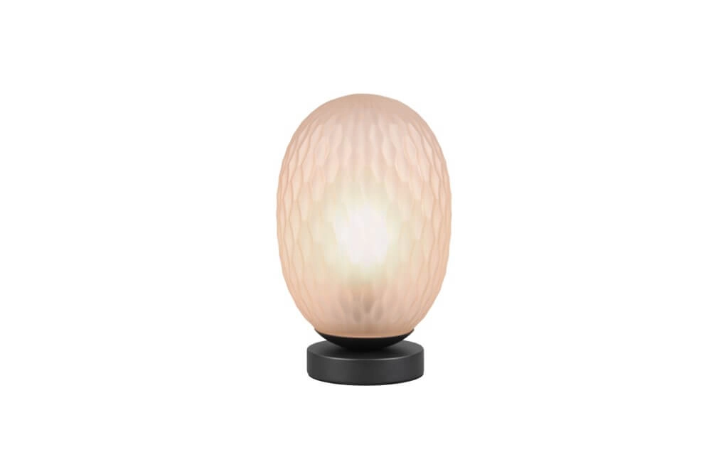 Tischlampe Facette mit geripptem Braunglas Trio 4017807627886