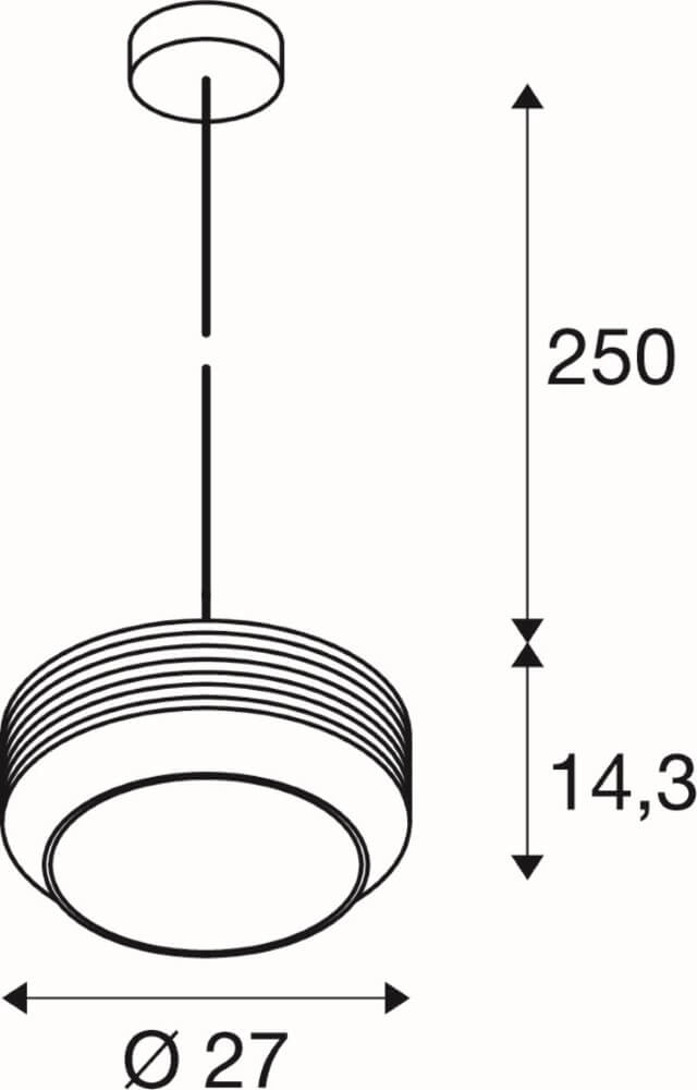 Hängelampe Pantilo Rope 27 Braunglas - Ø 27cm SLV 4024163280822