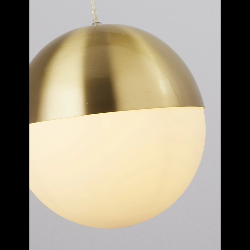 Design-Pendelleuchte Endor Ø 20cm Gold- und Weißglas Searchlight 5053423260655