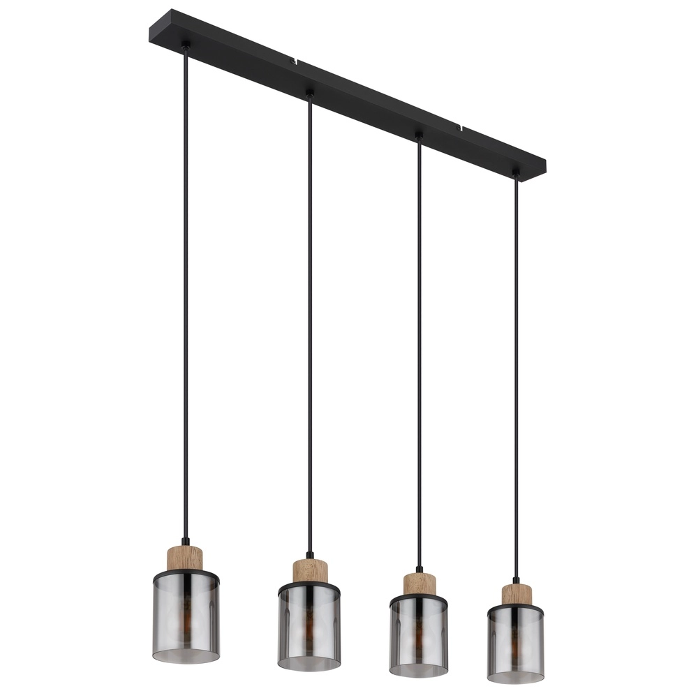 4-Licht Pendellampe Reid Schwarz Globo 9007371445264
