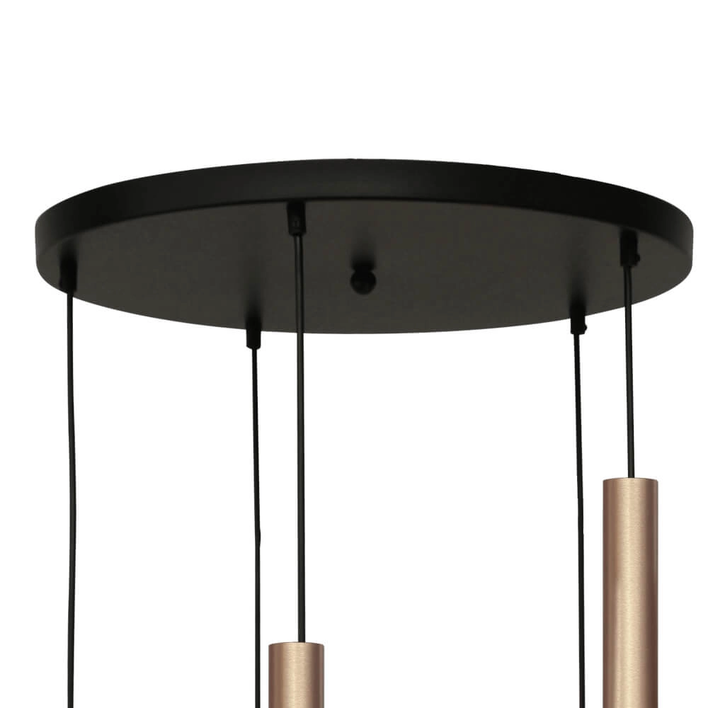 Vide-Hängelampe Bella 2 5 Lichter mit goldenen Linsen Masterlight 8718121340685