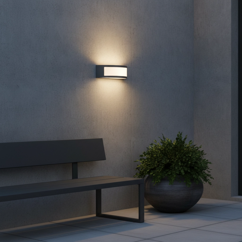 Design-Wandleuchte Zenith grau