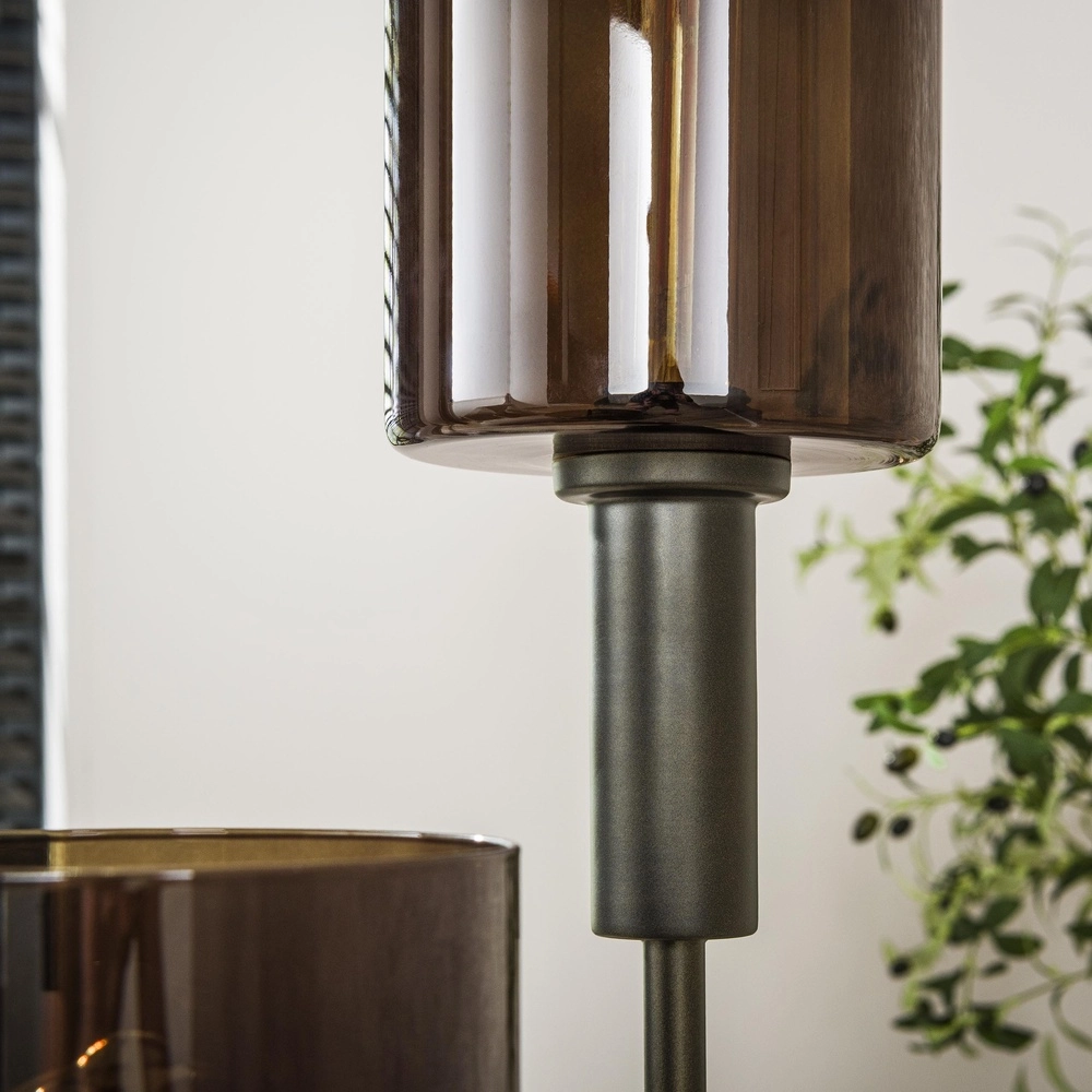 Stehlampe Sepiora Sienabraun – dunkles Glas Lyora 8716803513440