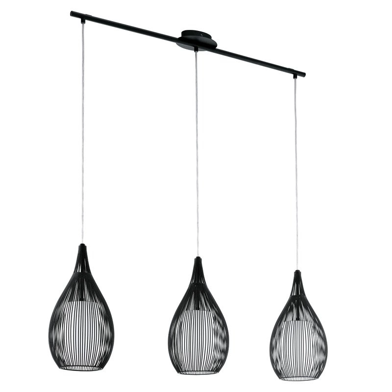 Pendelleuchte Razoni 3 Lichtschwarz