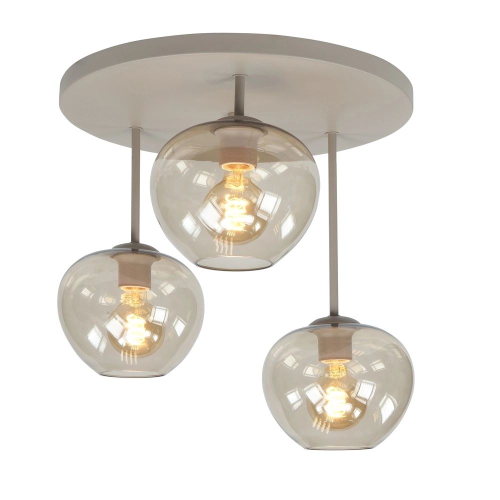 Design-Deckenlampe Fantasy Sandbraun 3-Licht
