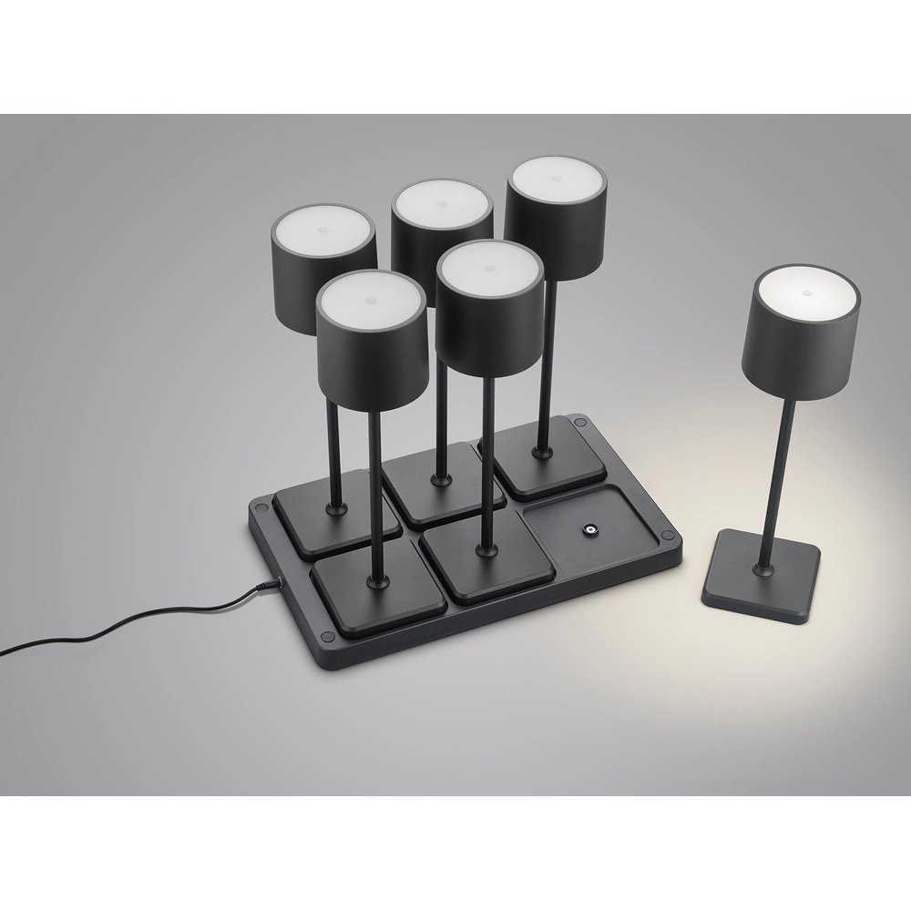 Set mit 6 Tischlampen Fernandez schwarz Trio 4017807601688
