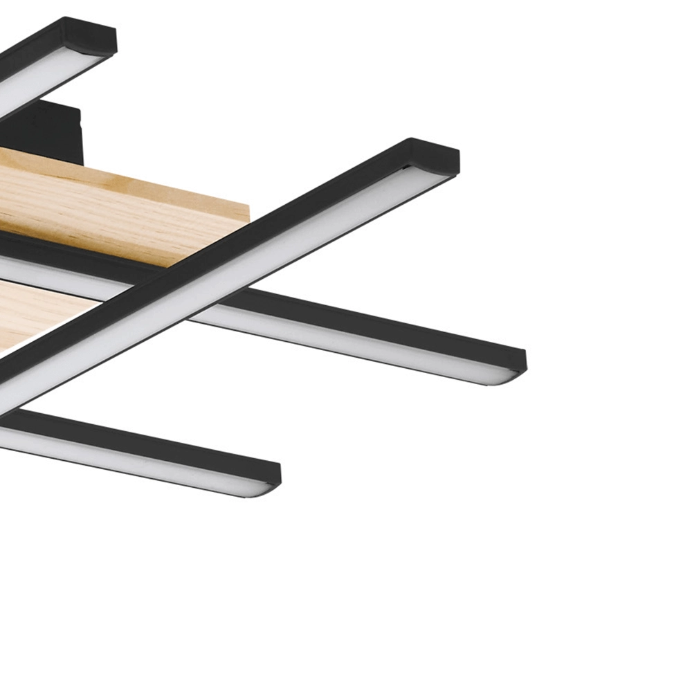 Deckenleuchte Marinello 1 schwarz mit Holz Eglo 9002759997939