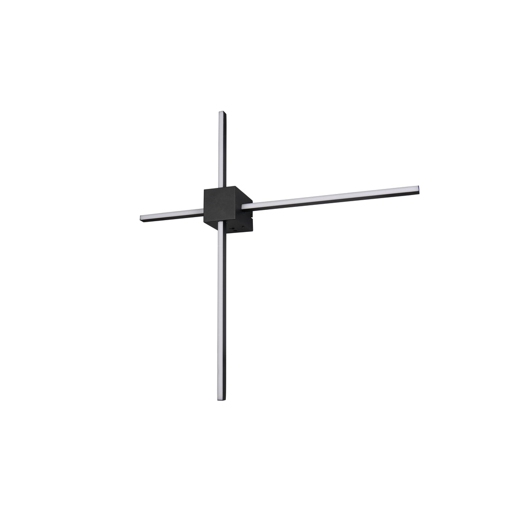 Moderne Wandlampe Cassino Schwarz 67,5 cm Trio 4017807683202