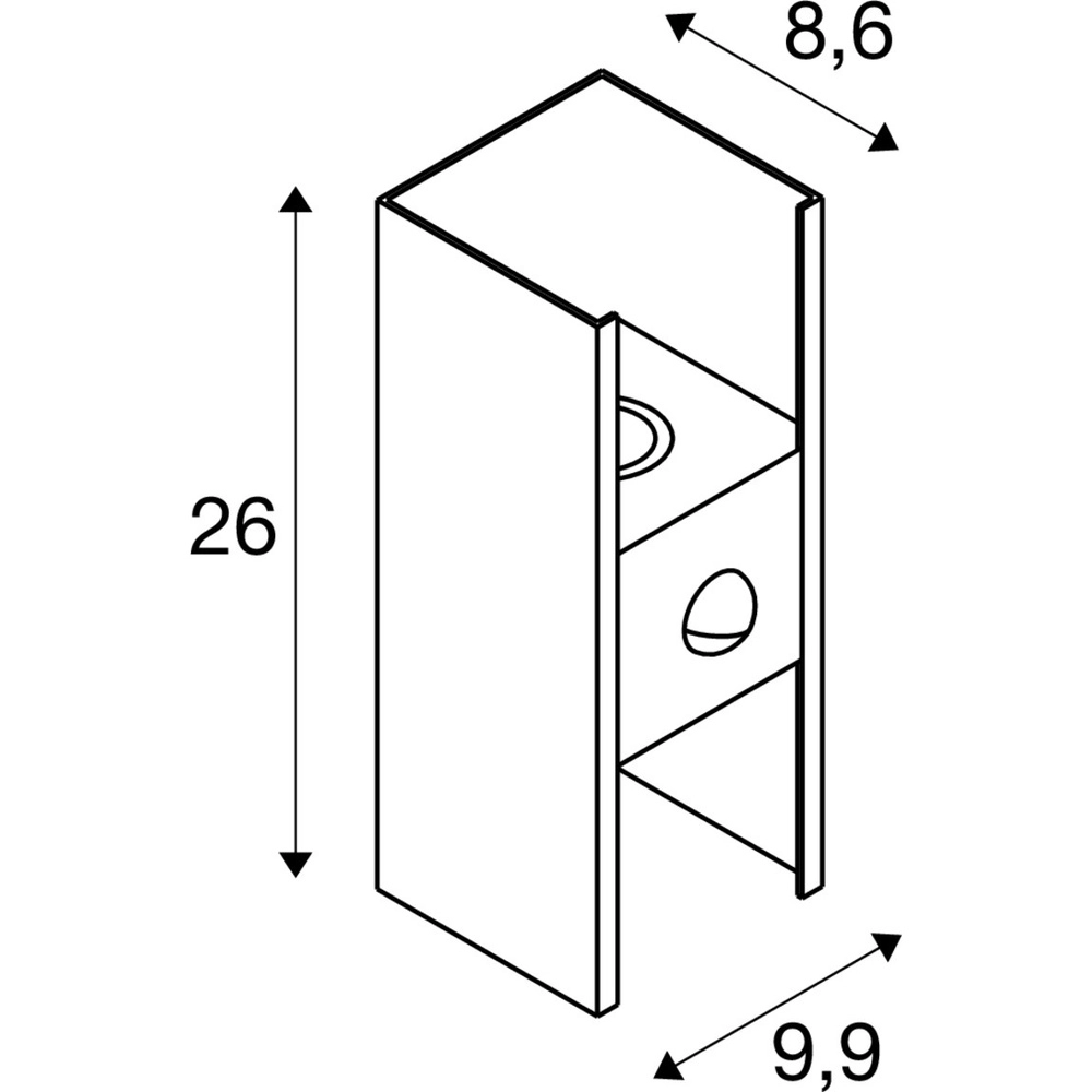 Wandstrahler Flatt Schwarz mit Sensor SLV 4024163306461