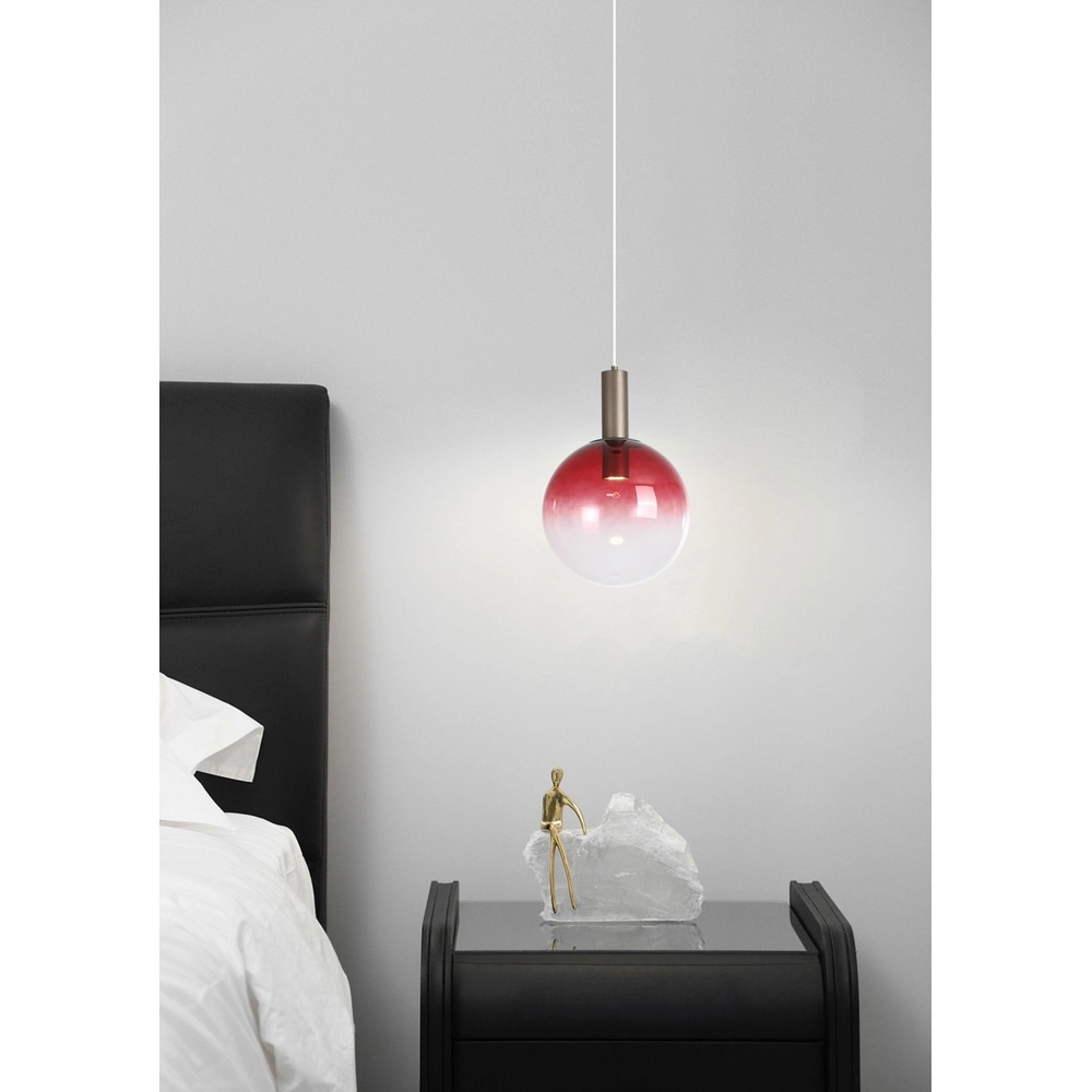 Design-Pendelleuchte Ombre Rotes Glas Searchlight 5053423297835