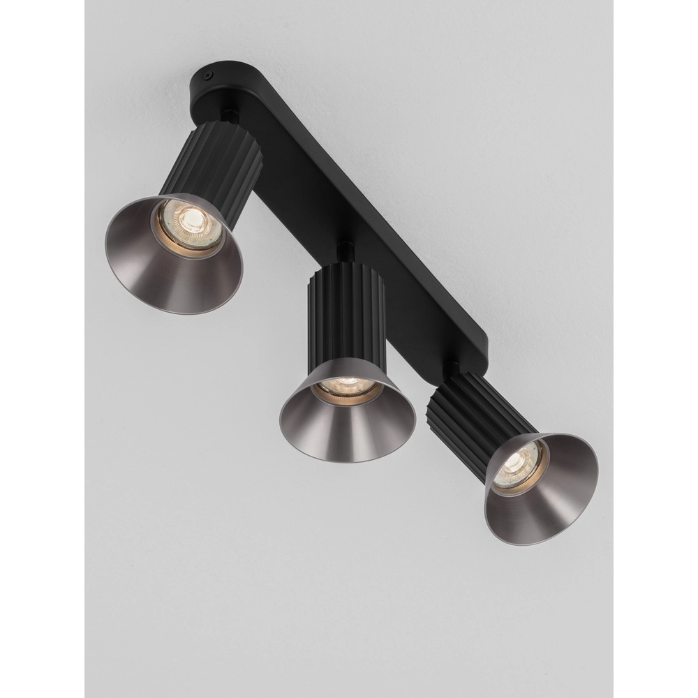 Deckenlampe Luvia 3-flammig schwarz mit bronze Lyora 5212017475541