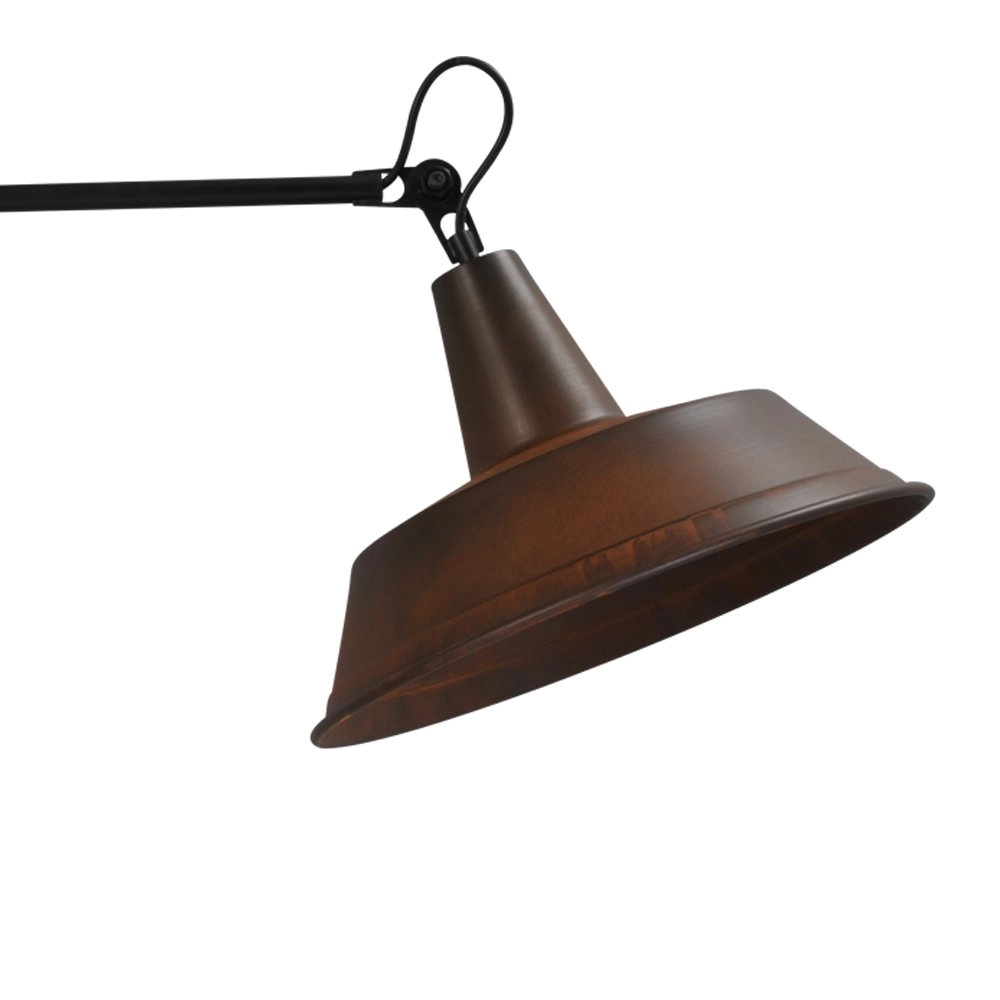 Wand-Leseleuchte Industria 122 cm rostbraun mit schwarz Masterlight 8718121235912
