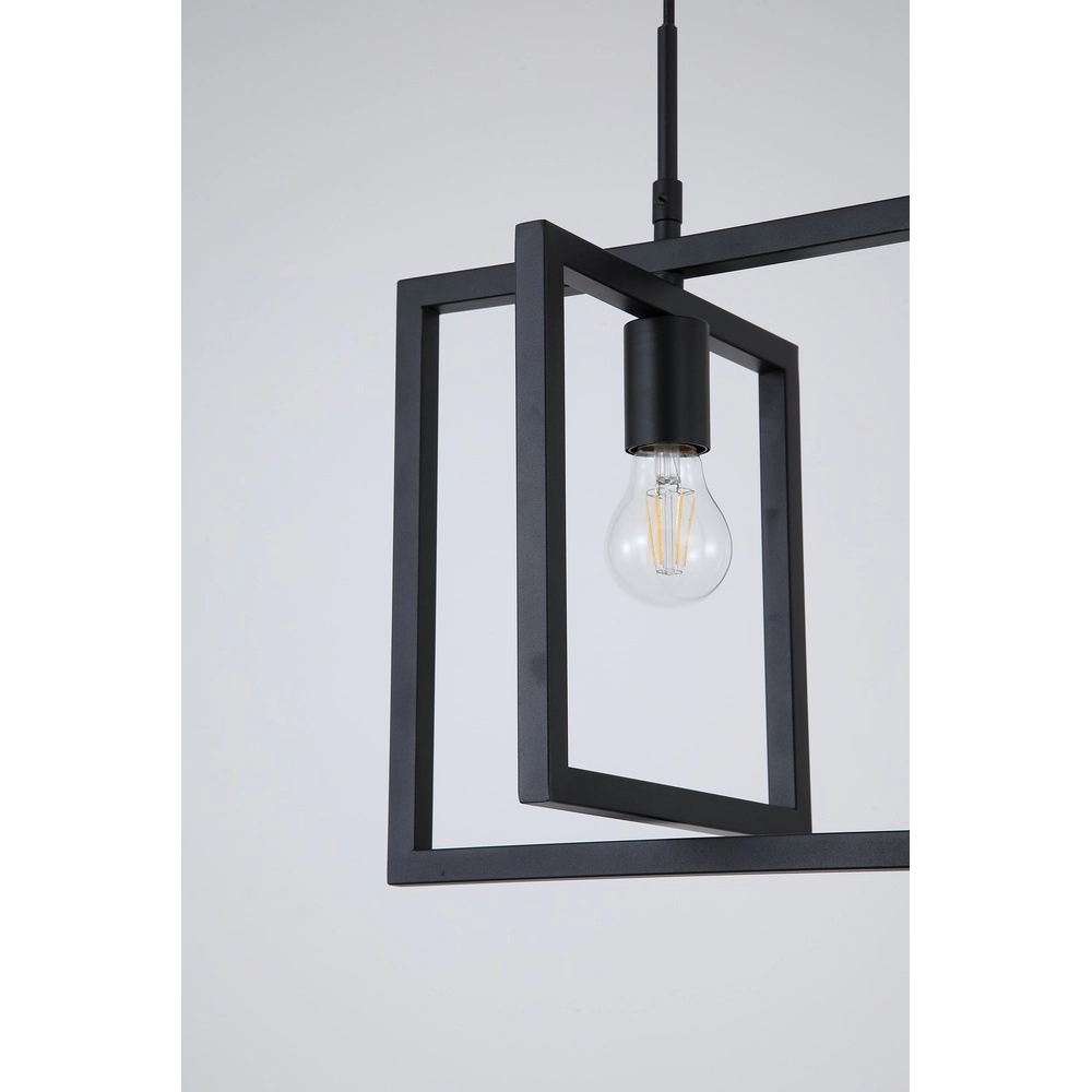 Schwarze Pendelleuchte Plaza Knöchel Searchlight 5053423305912