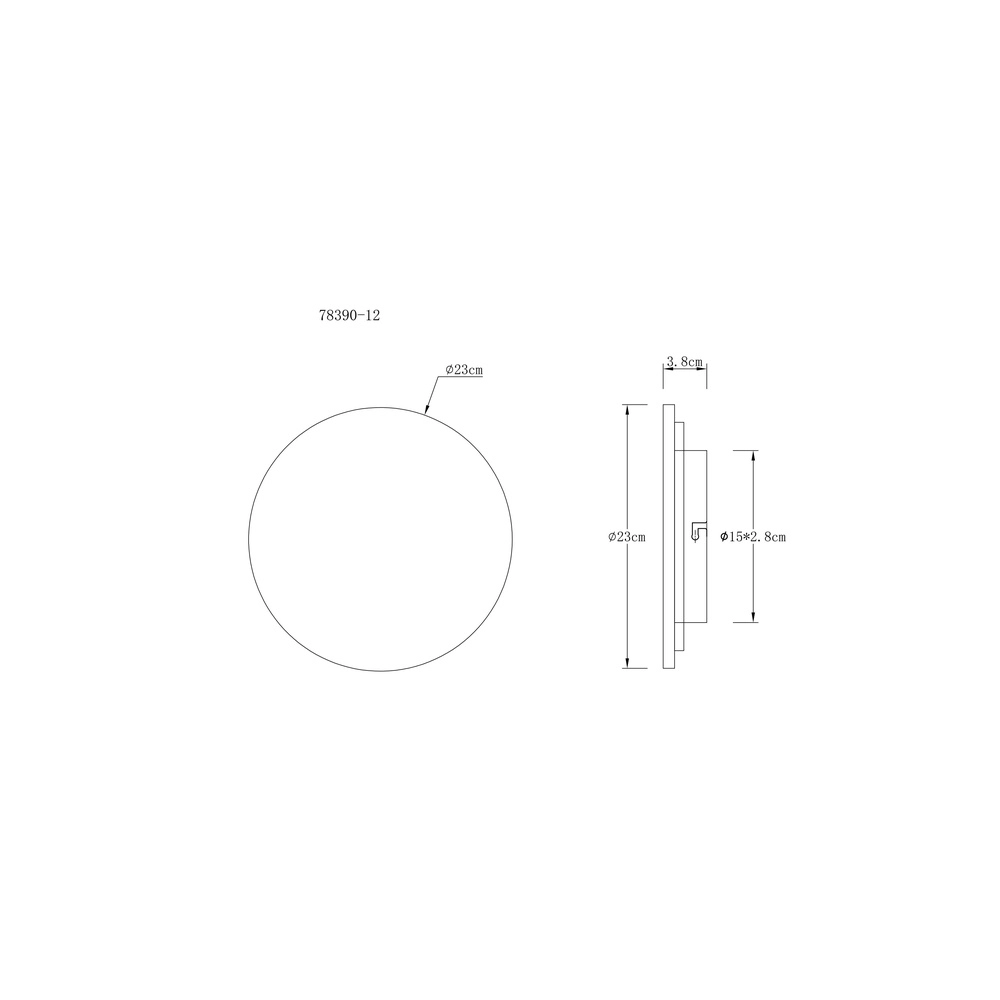Elegante Wandlampe Jillian Ø 23 cm Globo 9007371583676