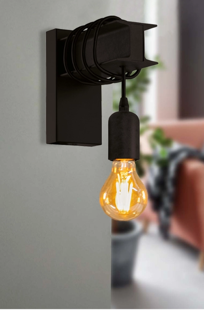 Wandleuchte Townshend 6 schwarz Eglo 9002759437138