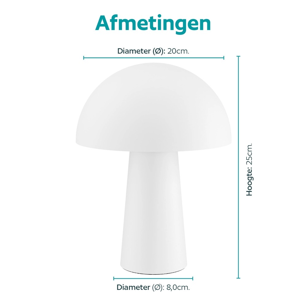 Tischlampe Bufalara Weiß
