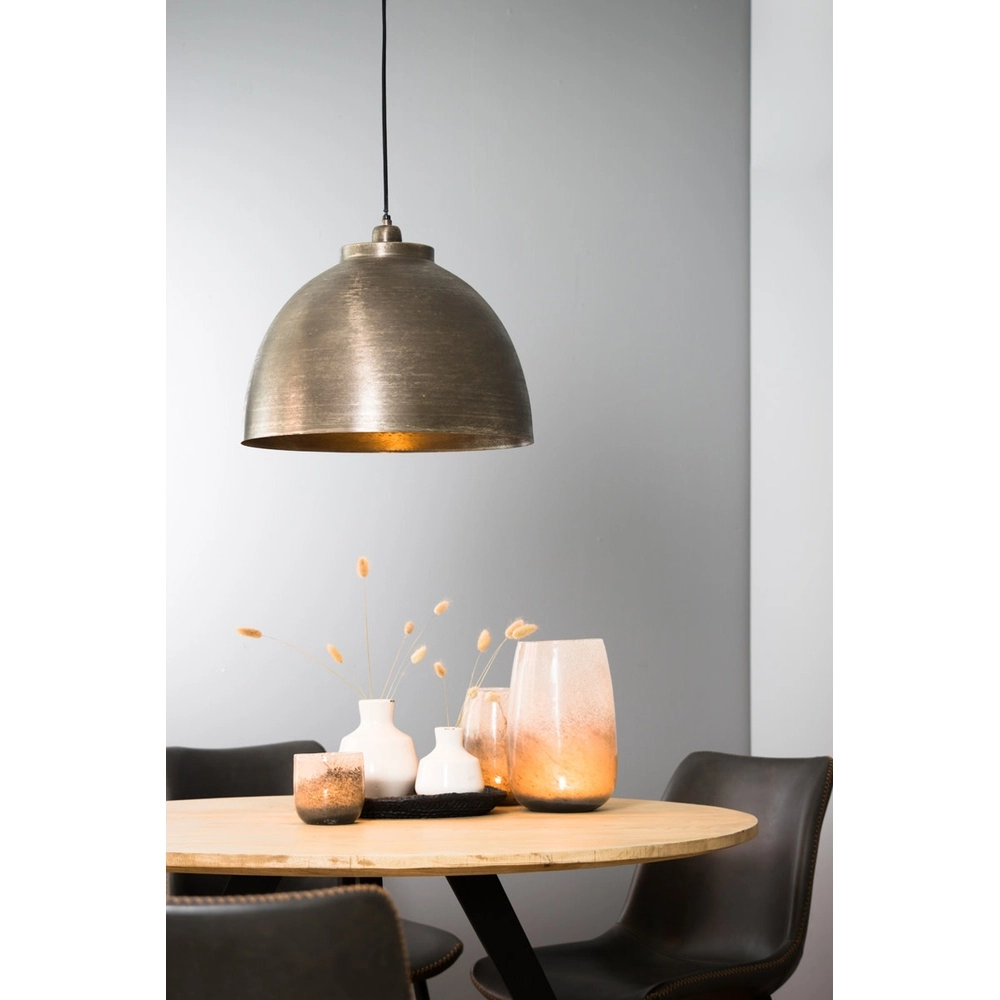 Pendellampe Kylie silbergrau Ø 45cm Light & Living 8717807203771