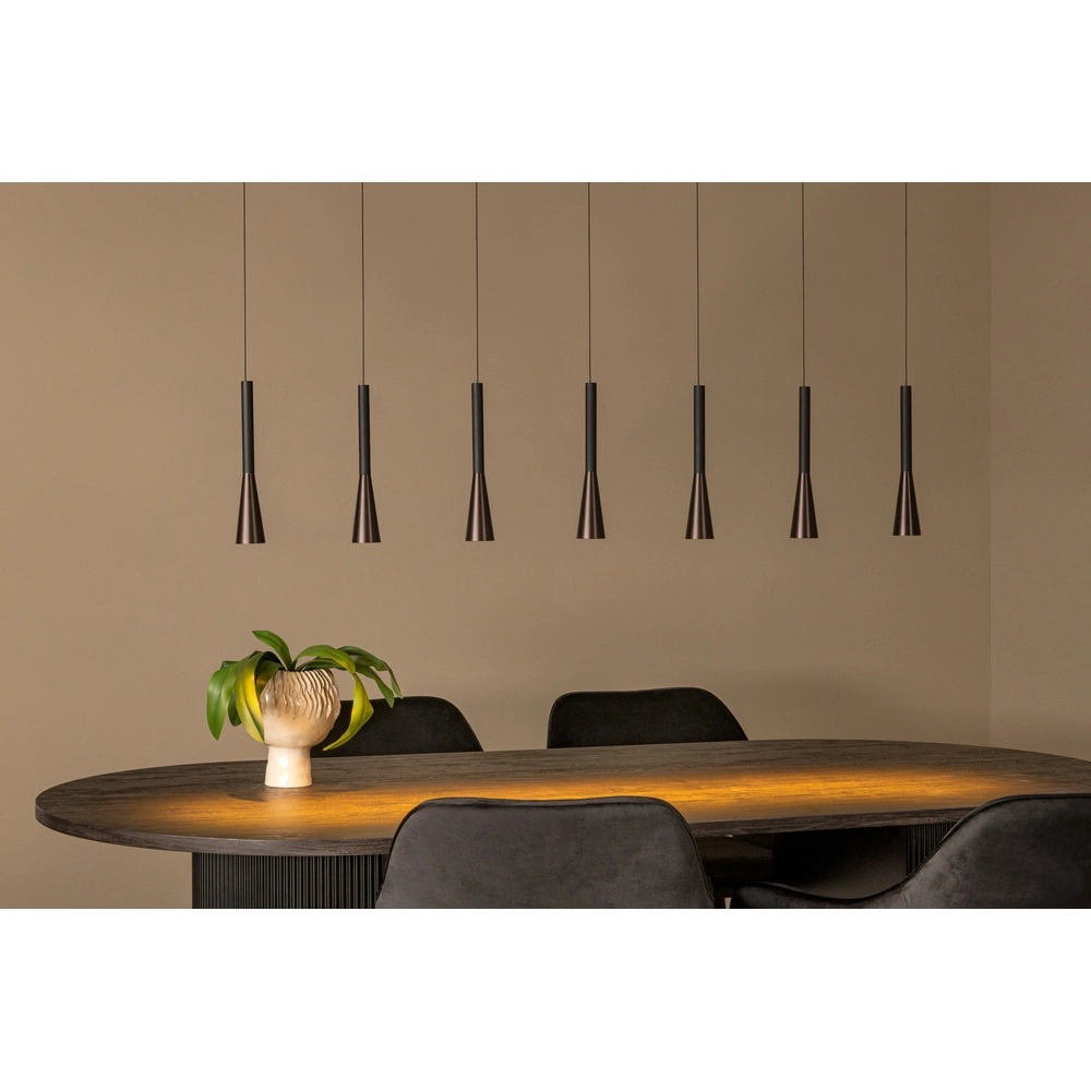 Design-Pendellampe Joakim 7-helles Kaffeebraun Premium by Lucide 5411212242129