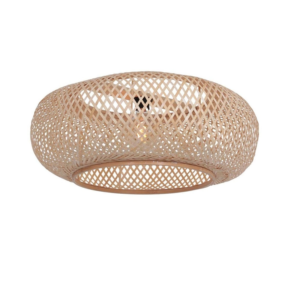 Bogenlampe solva schwarz mit Rattanschirm Ø 60cm Steinhauer 8712746182590