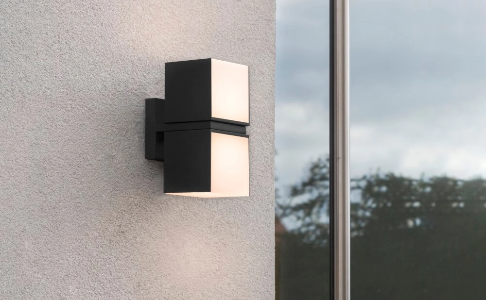 Schwarze Design-Wandleuchte Cuba red dot award Lutec 6939412011561