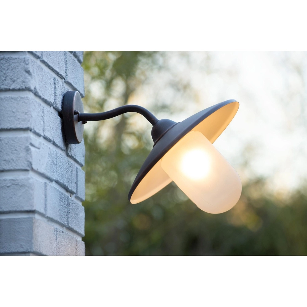 Landwandlampe Aruba rostbraun Ø 30 cm
