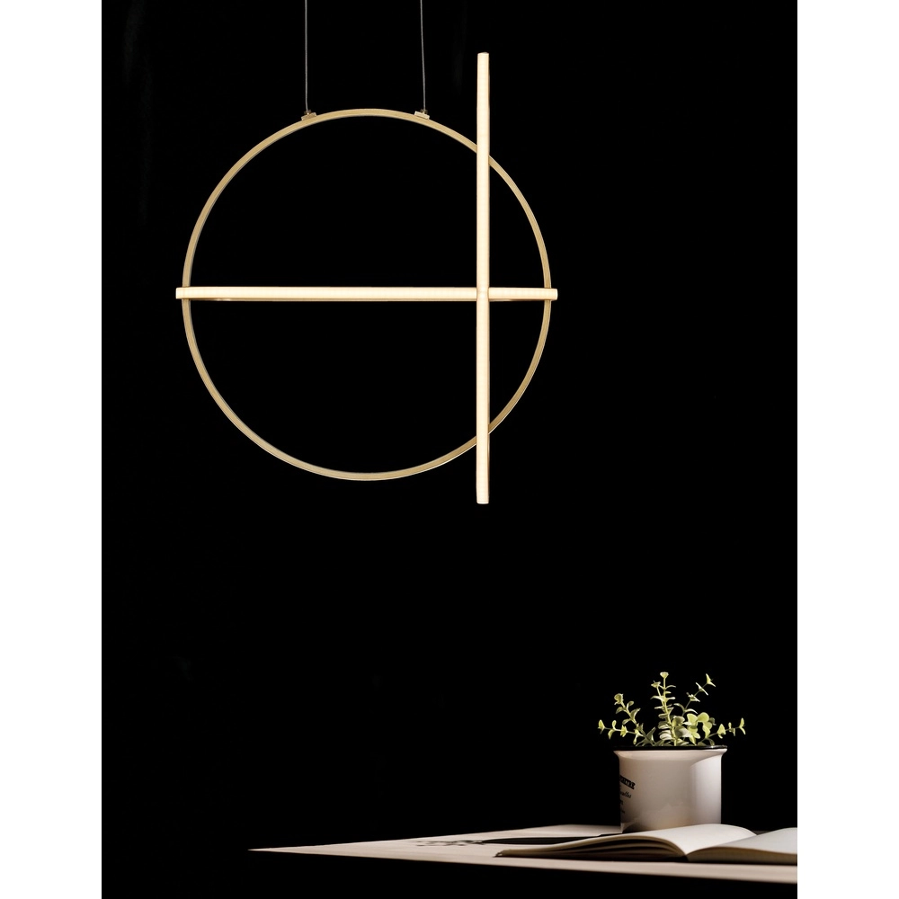 Design-Pendelleuchte Arte Goldene Runde Lyora 5212017426055