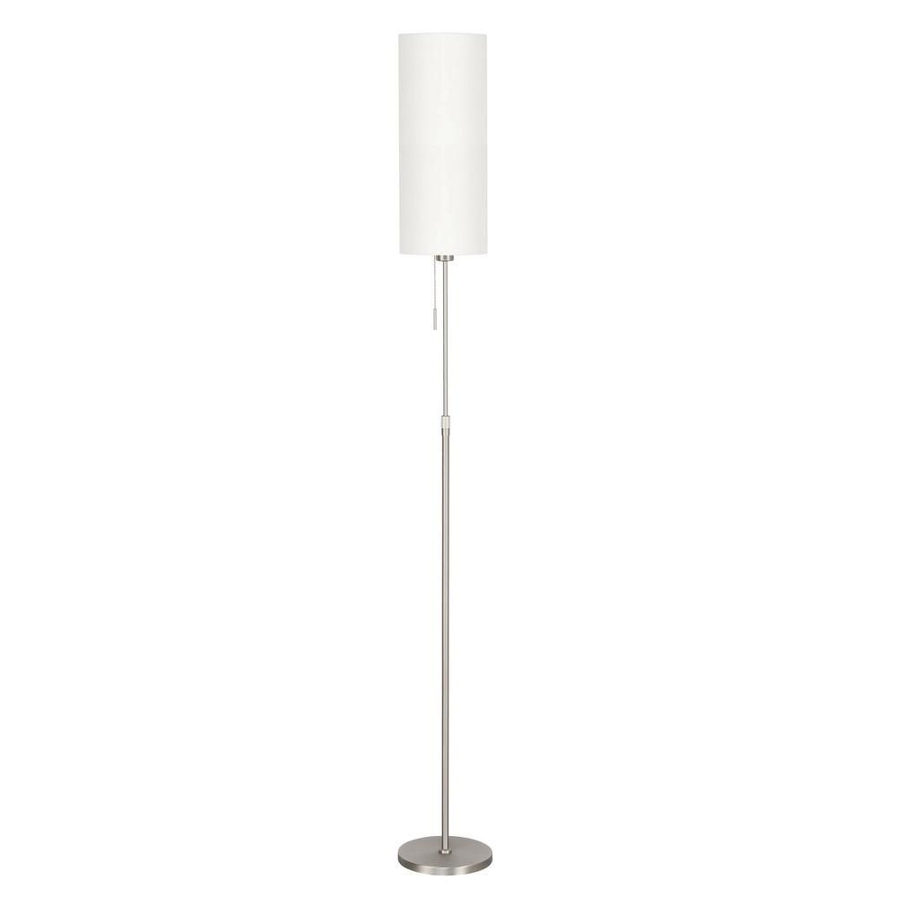 Stehlampe Victoria Nickel matt mit cremefarbenem Farbton