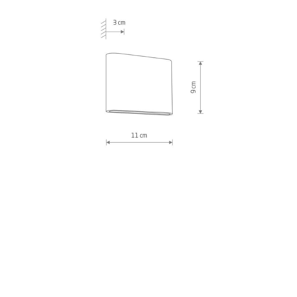 Wandleuchte aus Messing Semi S LED 11cm Lyora 5903139113656