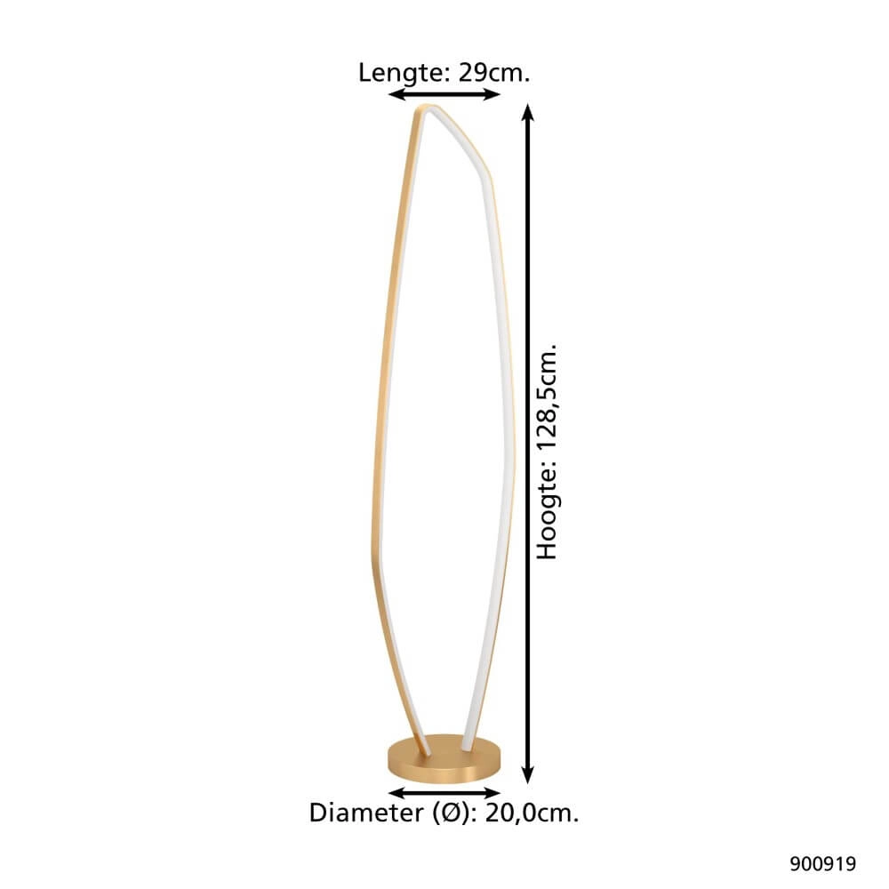 Goldene LED-Stehlampe Vallerosa Eglo 9008606277841