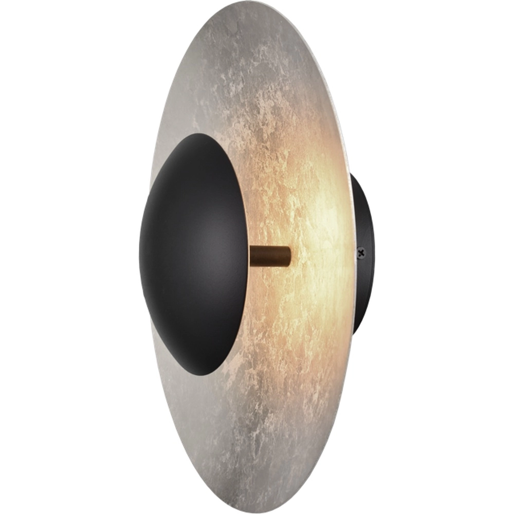Wandleuchte Zyan schwarz mit silber