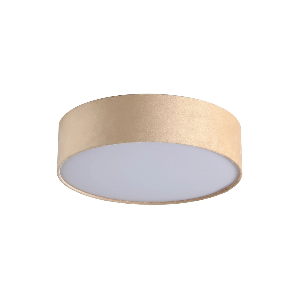 Deckenlampe Drum 38cm Champagner Samt Searchlight 5053423299617
