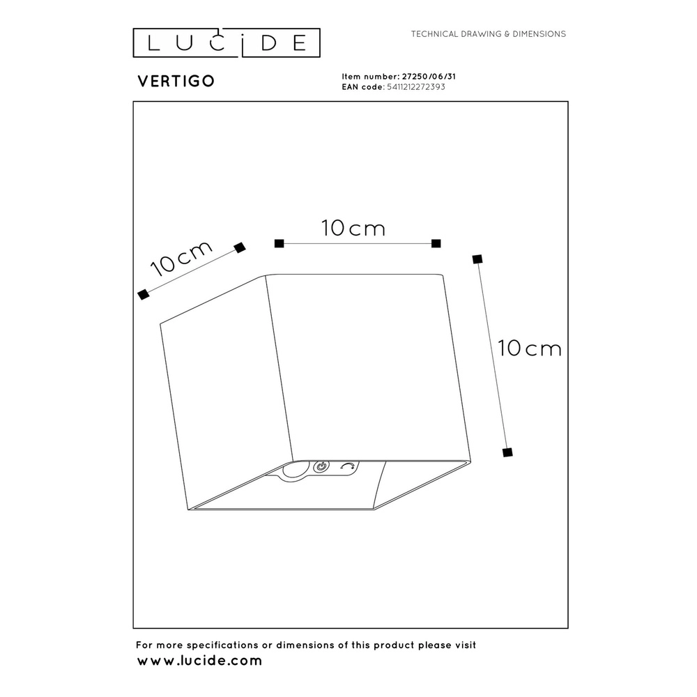 Wiederaufladbare Wandlampe Vertigo Magnetisches Weiß Lucide 5411212272393