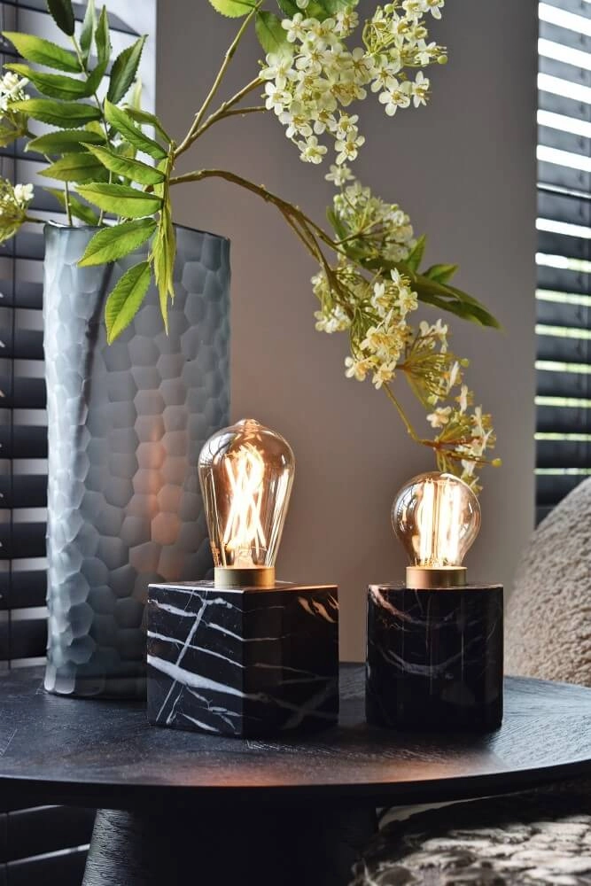 Tischlampe in Marmoroptik Marbler runden Circle 8712879150824
