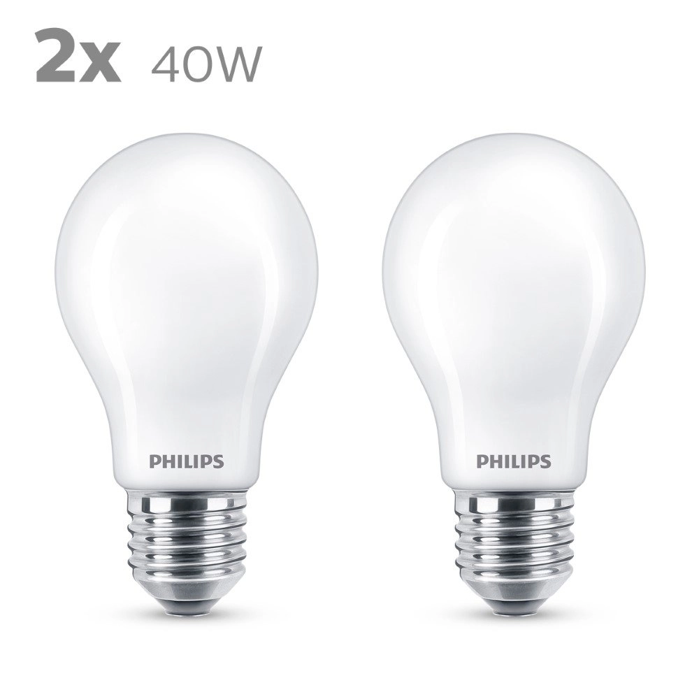 4,5W - E27 - 2700K - 470 lumen 2er-Set Philips 8718699777654