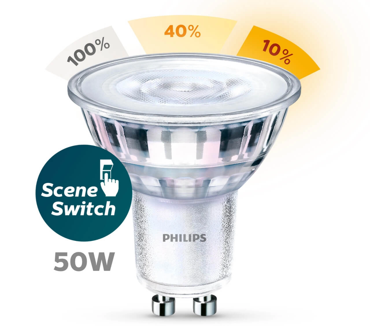 3-stufig dimmbarer Spot GU10 - 4,8W - 345 lumen Philips 8719514307780