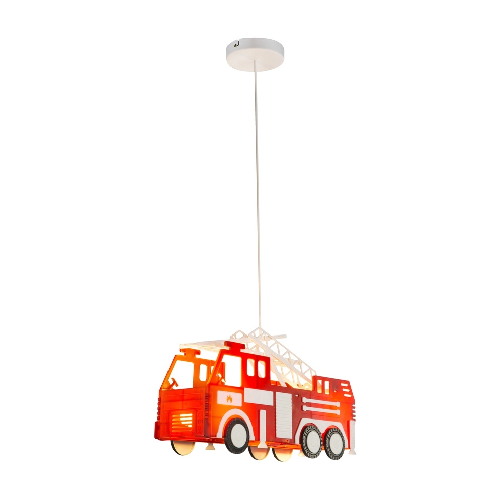 Pendellampe Kita Feuerwehrwagen rot
