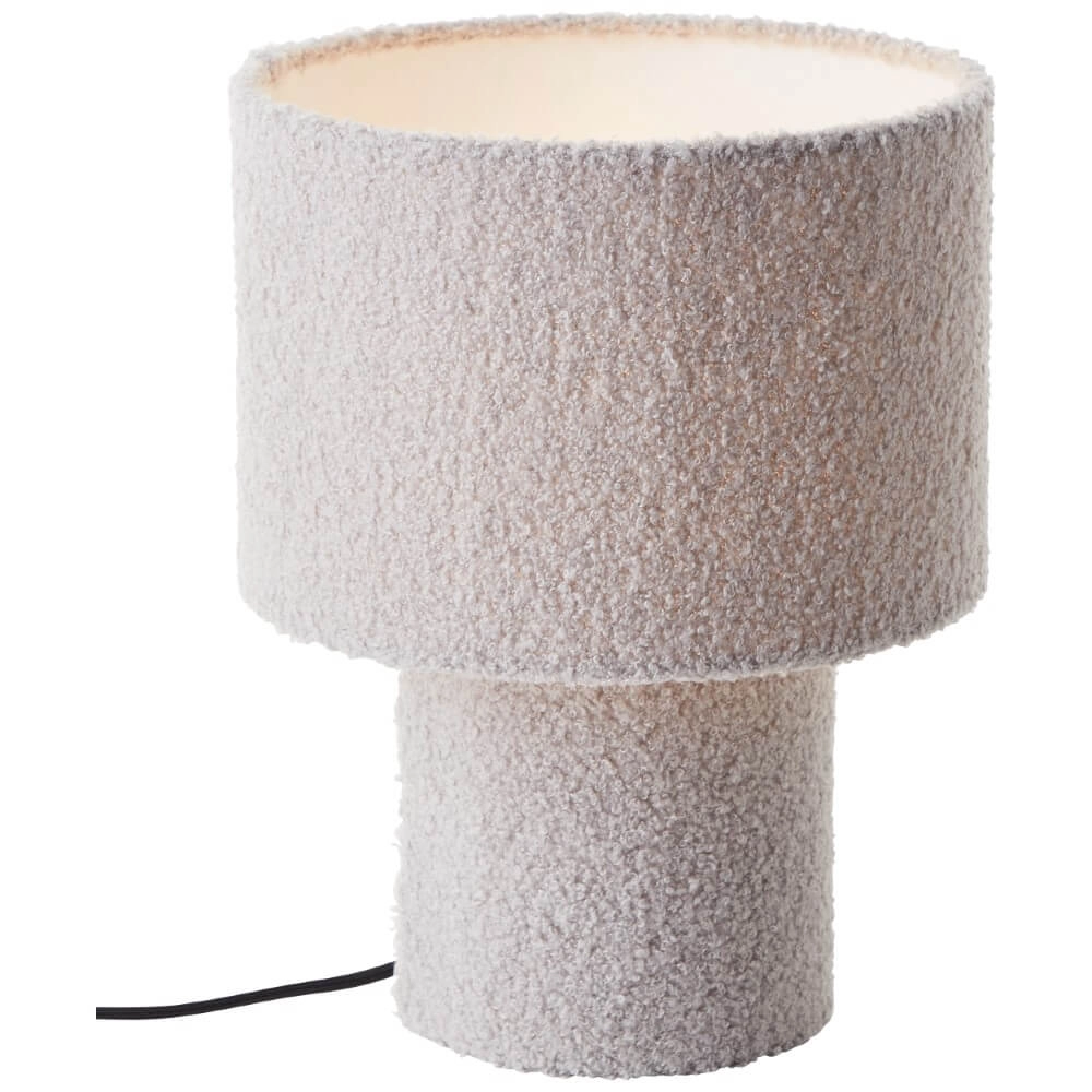 Graue Tischlampe Teddy Ø 23cm Brilliant 4004353447228