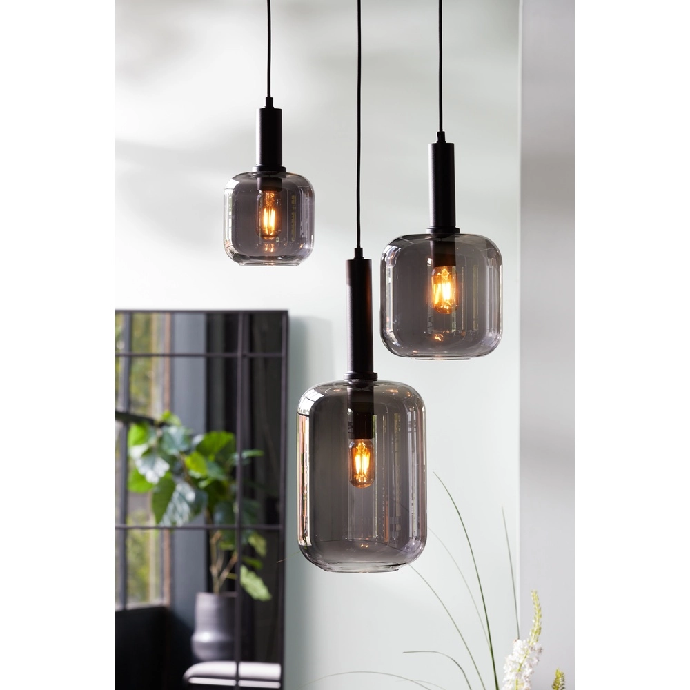Rauchglas-Pendellampe Lekar Ø 22cm - 1x E27 Light & Living 8717807636678