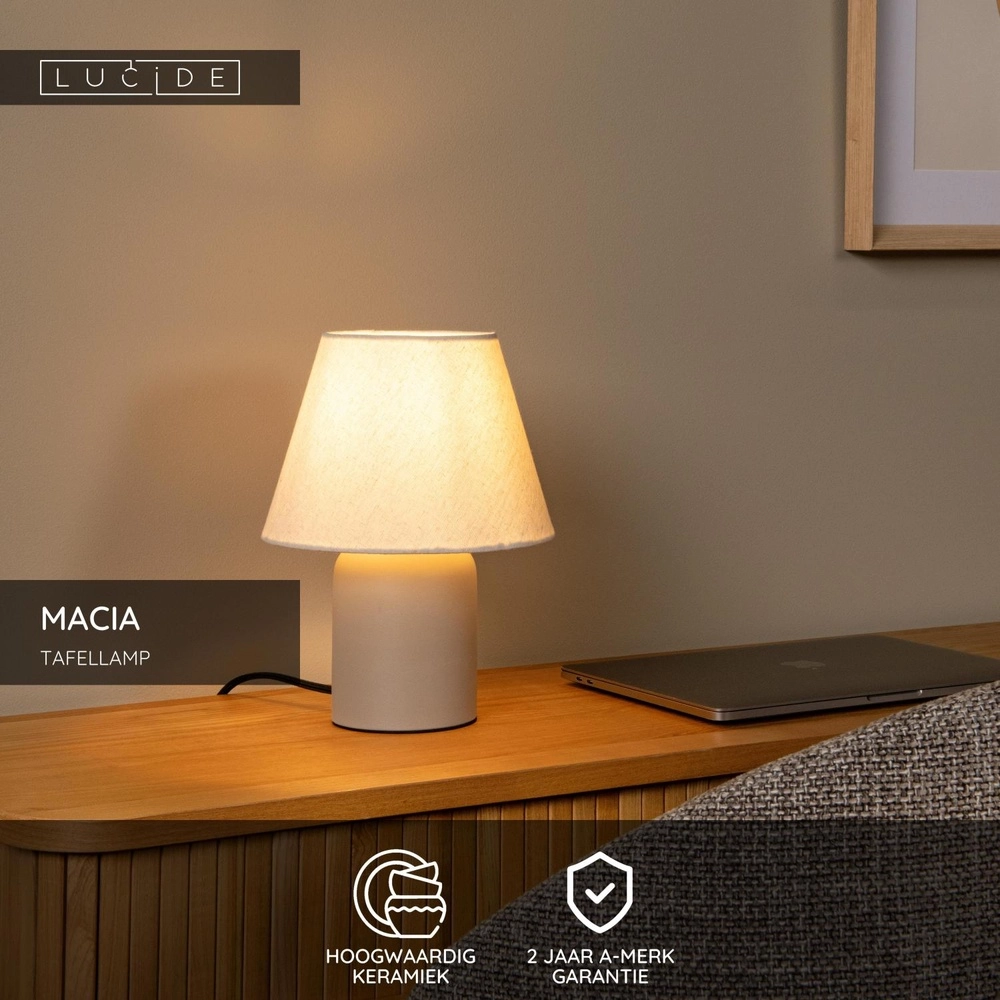Tischlampe Macia Sandbraun Lucide 5411212061577