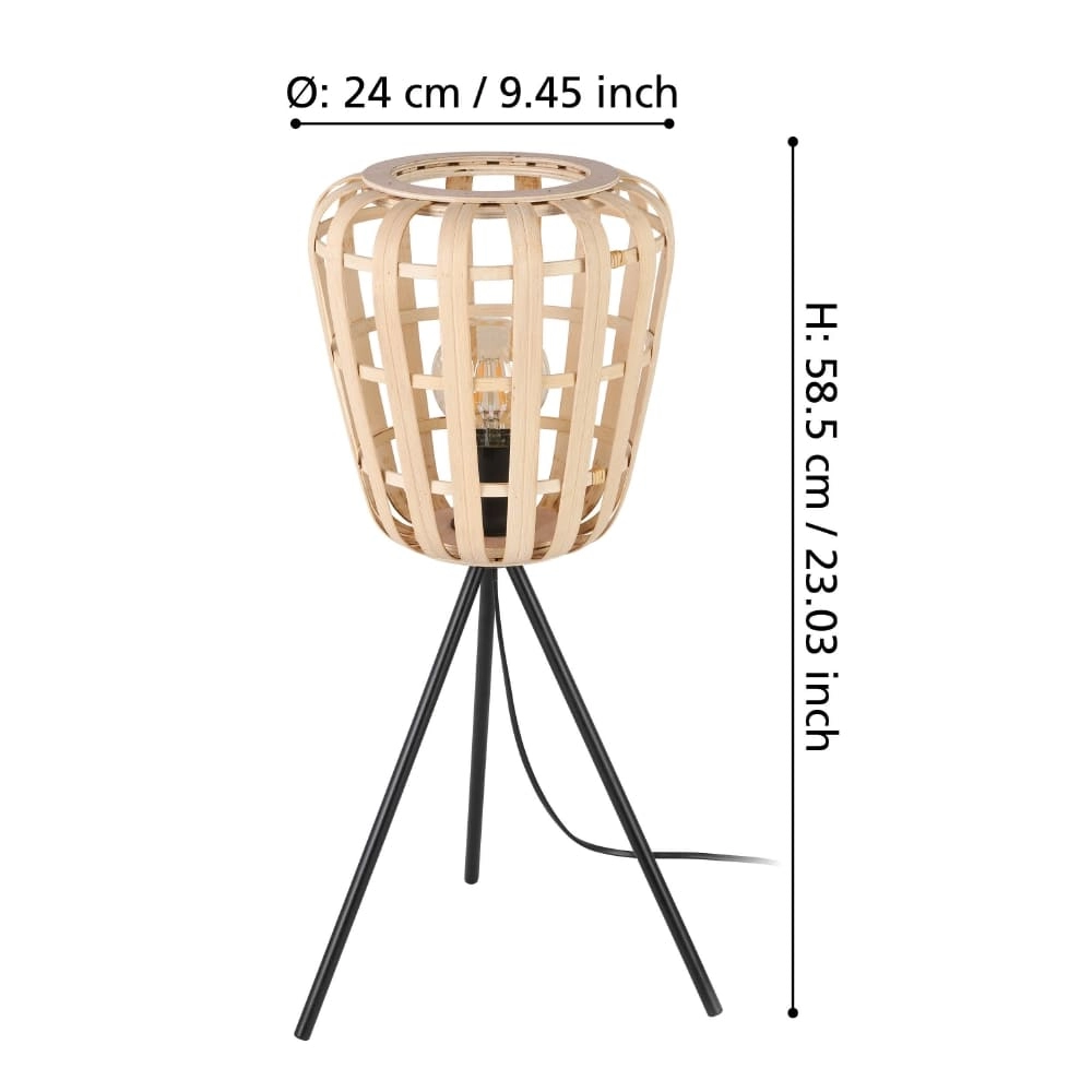 Rattan-Tischlampe Montezuelo Stars of Light 9008606240531