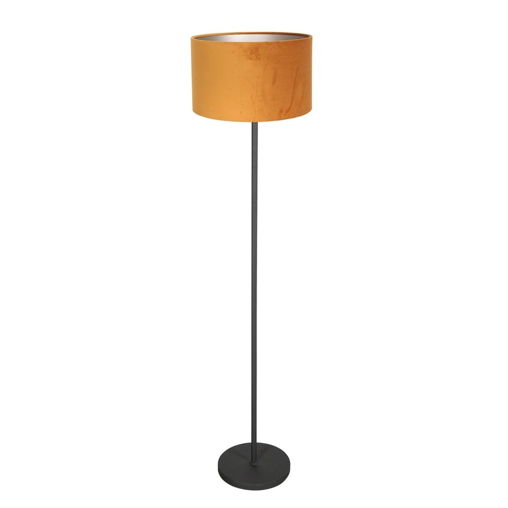 Schwarze Stehleuchte Noor mit goldener Kappe Steinhauer 8712746182361