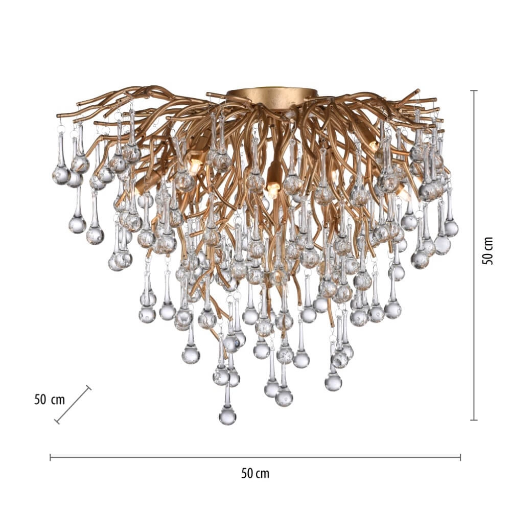 Kronleuchter Icicle Messing 50cm Paul Neuhaus 4012248352083