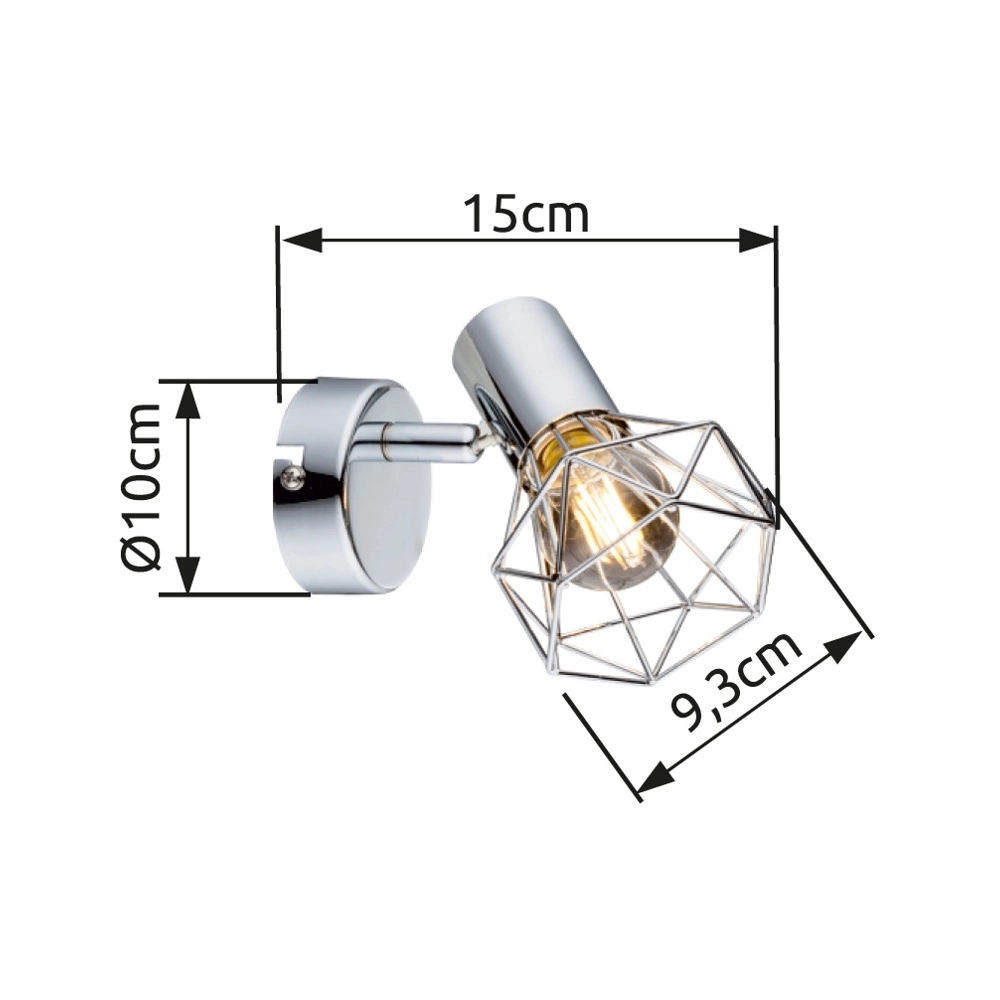 Wandlampe Xara I Chrom Globo 9007371325290