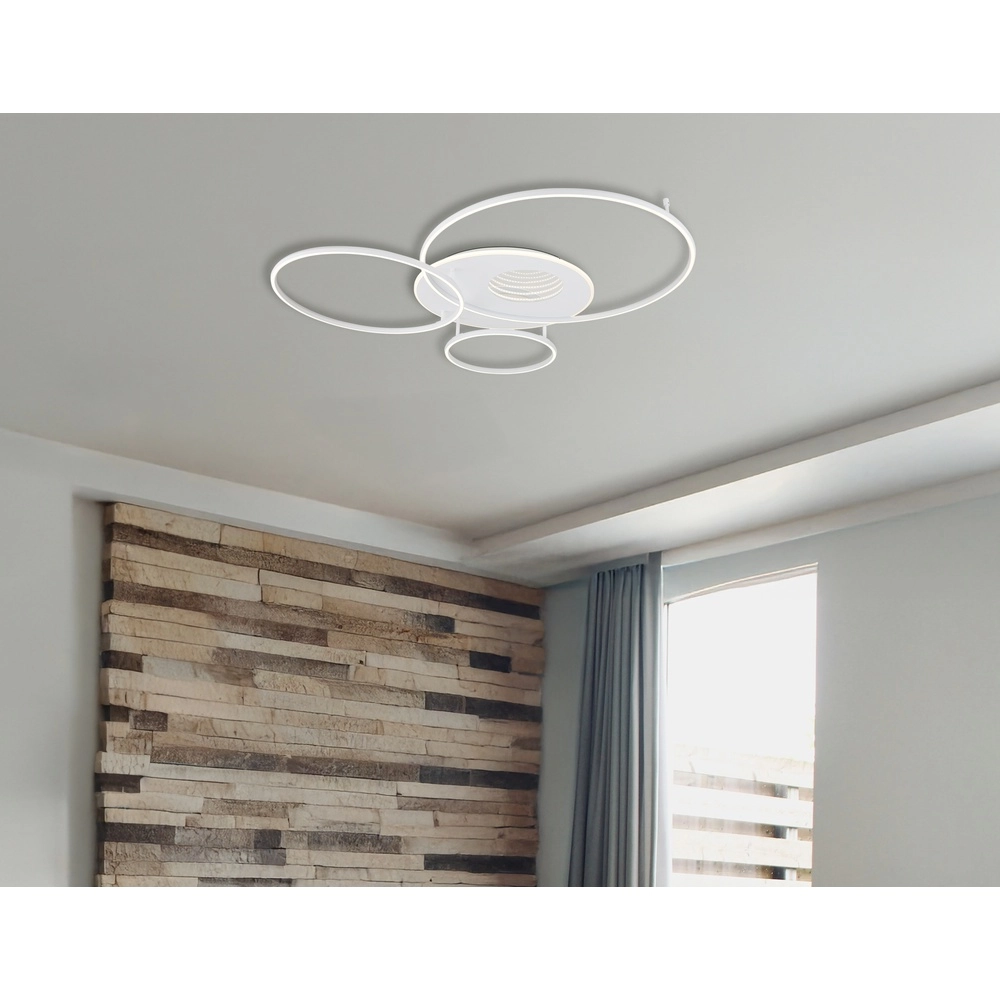 Moderne Deckenlampe Invertina Weiß 126 cm Globo 9007371576043